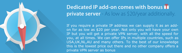 VPNArea private Server und IP