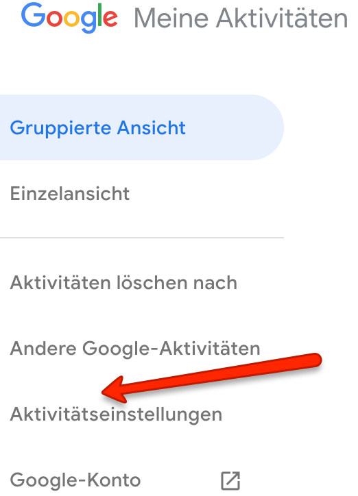 ChromeAktivitäten Chrome Aktivitäten löschen