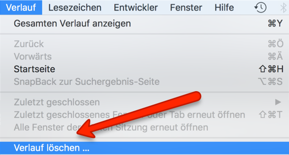 Safari Browserverlauf löschen