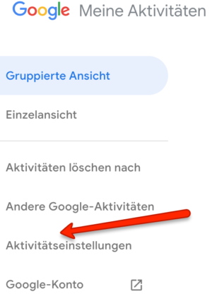 ChromeAktivitäten Chrome Aktivitäten löschen