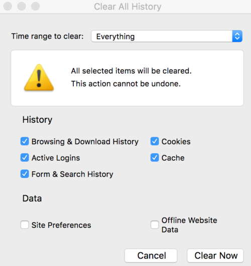 FirefoxBrowserLöschen Firefox Browserverlauf löschen